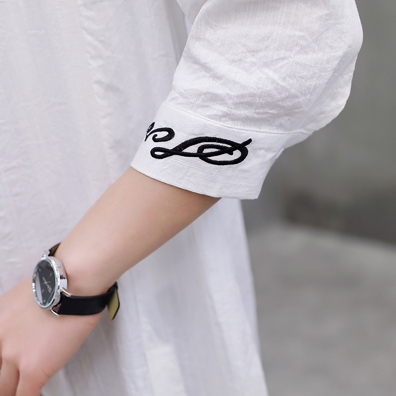 Men's Trench Coats Men's mid-length windbreaker jacket and over-the-knee coat Chinese style men's road robe cardigan with sleeves and H