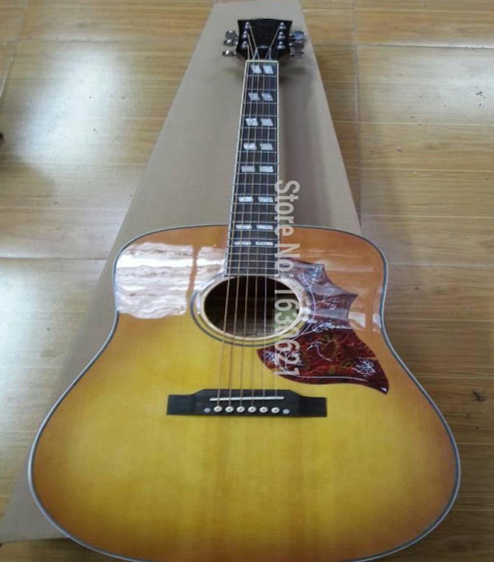 Chibson 41 Inch Humming Tobacco Sunburst Acoustic Electric Guitar China Fishm Pickup Split Parallelogram Inlay Red Turtle Pickg
Chibson 41 Inch Humming Tobacco Sunburst Acoustic Electric Guitar China Fishm Pickup Split Parallelogram Inlay Red Turtle Pickg