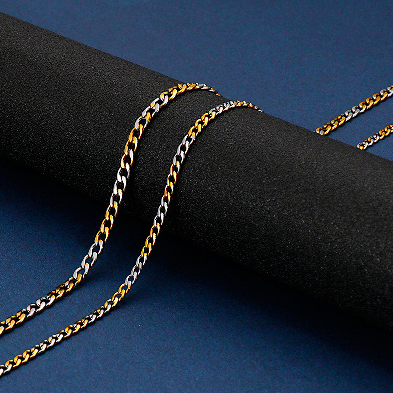 Stainless Steel Cuban Chain Link Necklace for Men Women Gift Jewelry Accessories Wholesale