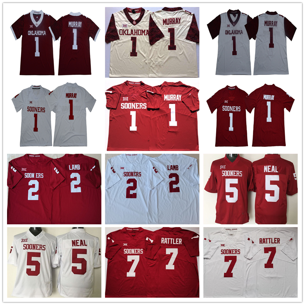 NCAA College Oklahoma Sooners Football Jerseys 1 Kyler Murray 2 CeeDee Lamb 5 Durron Neal 7 Spencer Rattler 13 C.Williams Jersey, Same as picture
NCAA College Oklahoma Sooners Football Jerseys 1 Kyler Murray 2 CeeDee Lamb 5 Durron Neal 7 Spencer Rattler 13 C.Williams Jersey, Same as picture