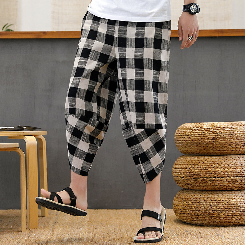 Men's Pants Men Wied Leg Streetwear Japanese-Style Man Jogging Casual Cross Jogger Trousers Harajuku Oversized 5XL 220907