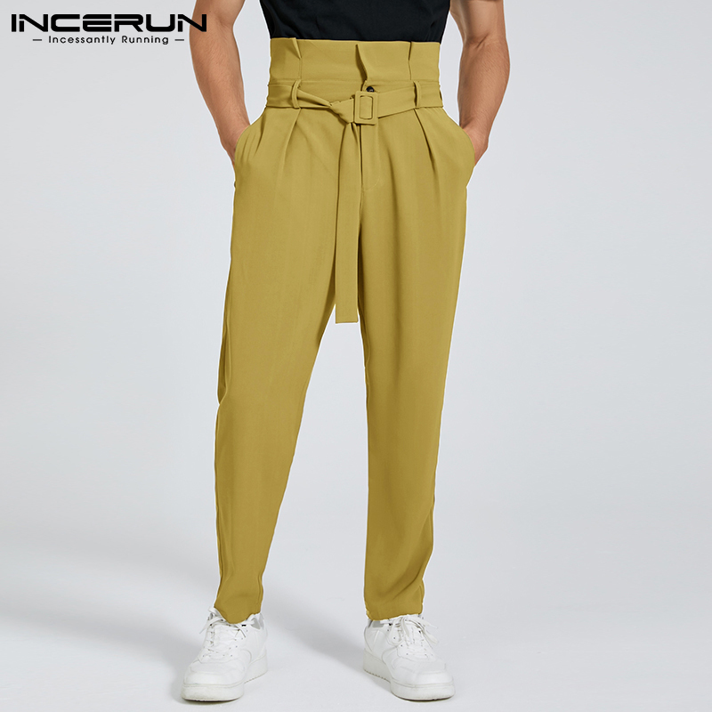 Men's Pants INCERUN American Style Fashion Men Pantalons Casual Streetwear Trousers Male Lace-up Big Pocket Cargo Long Pants S-5XL 220907