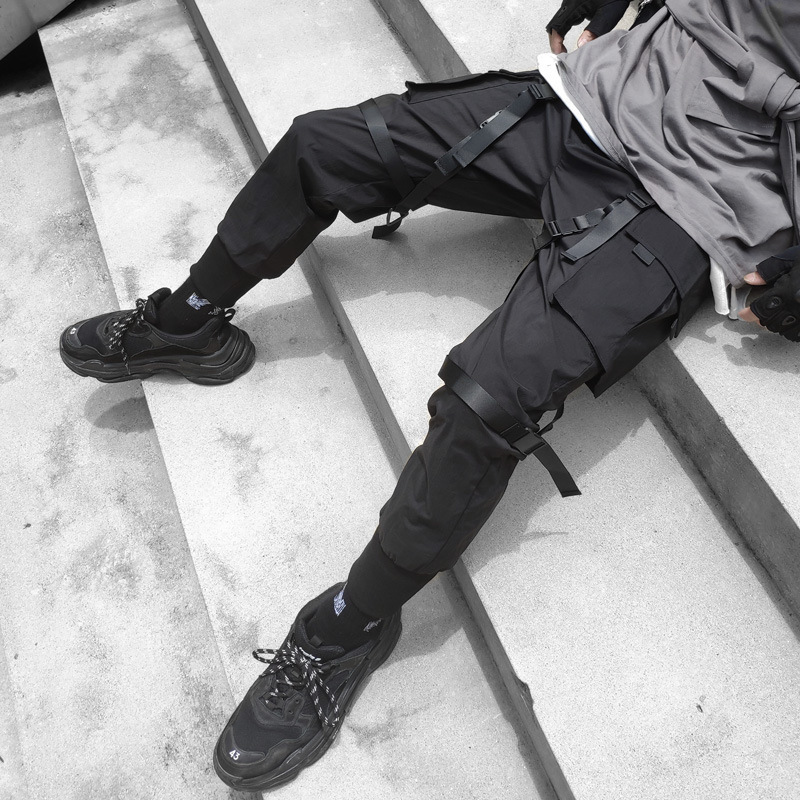 Men's Pants Harajuku Fashion Techwear Men's Cargo Pants Hip Hop Punk Male Clothing Streetwear Joggers High Street Holiday Casual Trousers 22