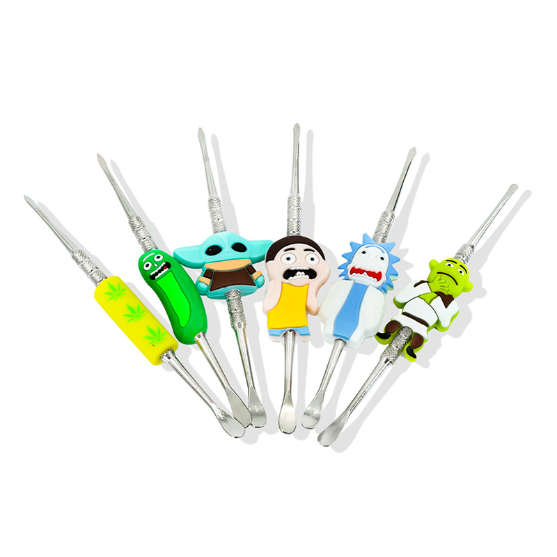 Vape Accessories Dab Stainless Steel Tools Cartoon Silicone Handle Picking Oil Dabber for Dry Heb Vaporizer Wax Atomizer Kit pk Titanium Tool
Vape Accessories Dab Stainless Steel Tools Cartoon Silicone Handle Picking Oil Dabber for Dry Heb Vaporizer Wax Atomizer Kit pk Titanium Tool