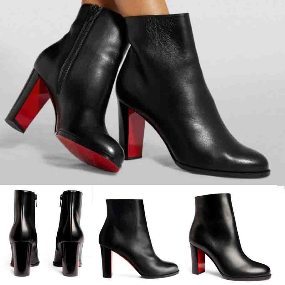Women ankle boot black calfskin leather chunky heeled with zipper Adox Leathers Boots 85mm heel luxury designer high heels short booties in box
Women ankle boot black calfskin leather chunky heeled with zipper Adox Leathers Boots 85mm heel luxury designer high heels short booties in box