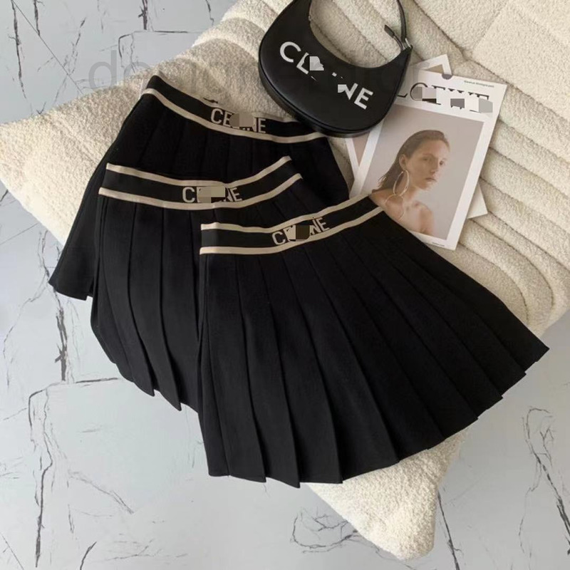 Skirts designer CE's new ribbon letter jacquard pleated high waist skirt in spring and summer 22 L8X9, Black
Skirts designer CE's new ribbon letter jacquard pleated high waist skirt in spring and summer 22 L8X9, Black