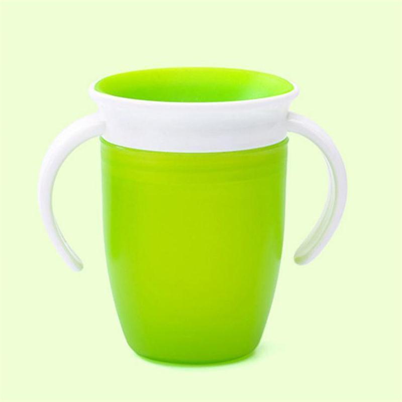 Cups Dishes Utensils 360 Degrees Can Be Rotated Baby Learning Drinking With Double Handle Flip lid Leakproof Magic Infants Water Bottle 220907