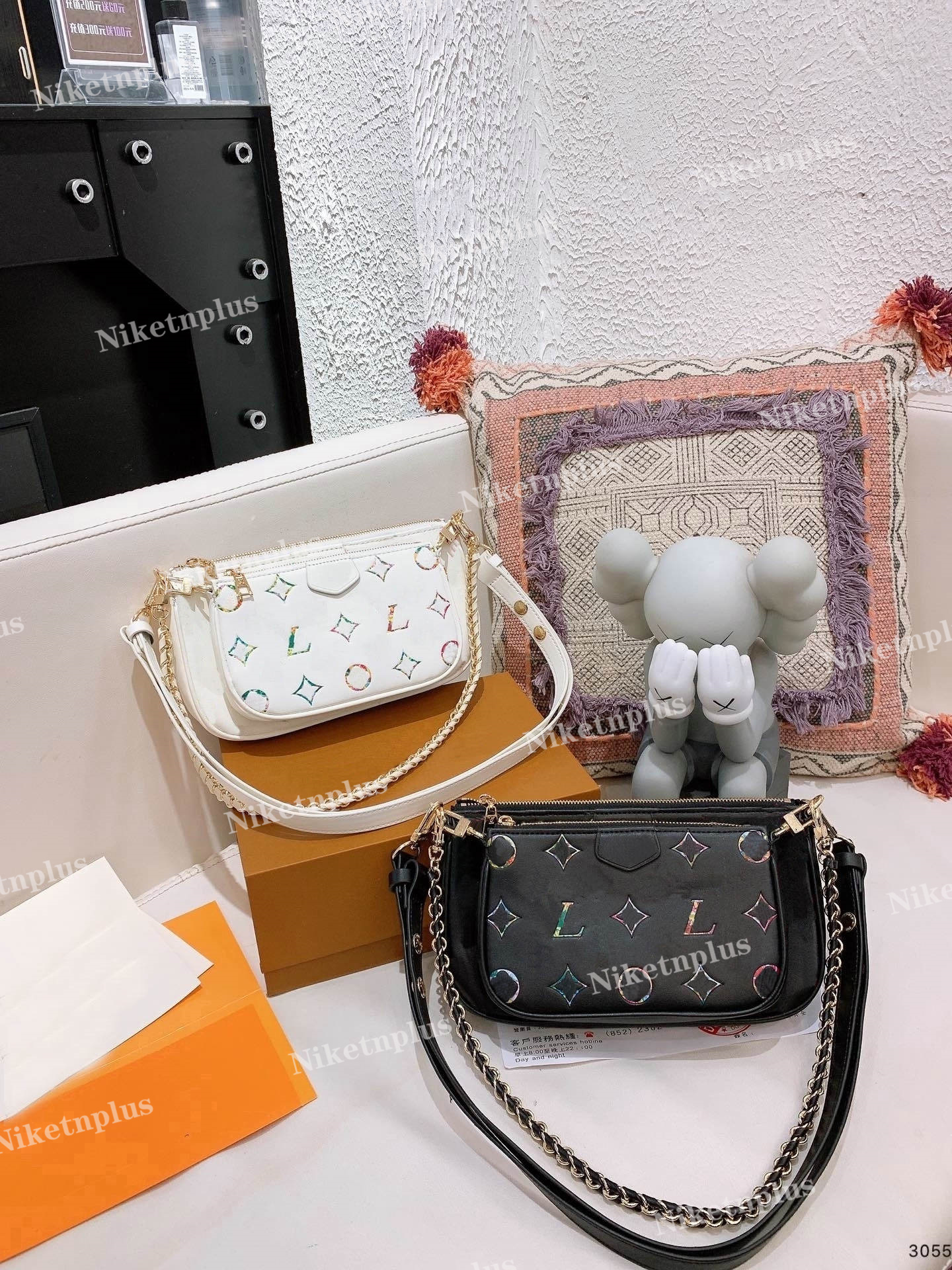 M80399 M80447 M45777 Multi Pochette Designer Chain Bags White and Black Colorful Flowers Chain Bags Ladies Fashion crossbody, 01
M80399 M80447 M45777 Multi Pochette Designer Chain Bags White and Black Colorful Flowers Chain Bags Ladies Fashion crossbody, 01