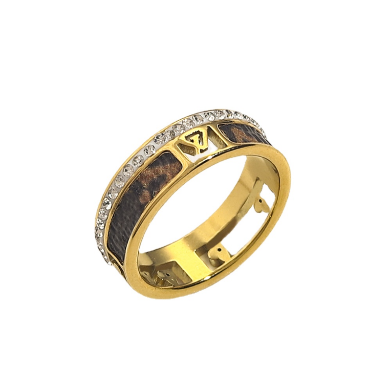 Designer Branded Rings Women 18K Gold Plated Crystal Faux Leather Stainless Steel Love Wedding Jewelry Supplies Ring Fine Carving Finger Ring
Designer Branded Rings Women 18K Gold Plated Crystal Faux Leather Stainless Steel Love Wedding Jewelry Supplies Ring Fine Carving Finger Ring