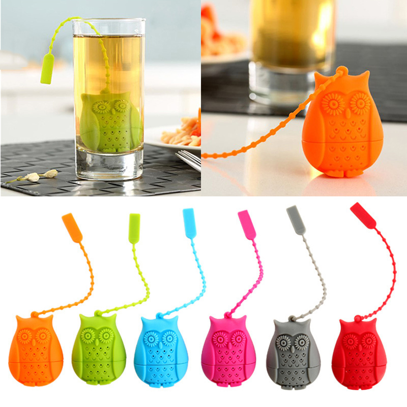 Owl Tea Strainers Cute Silicone Fliter Strainer Tea Bags Food Grade loose leaf Teas Infuser Filter Diffuser 6 Colors
Owl Tea Strainers Cute Silicone Fliter Strainer Tea Bags Food Grade loose leaf Teas Infuser Filter Diffuser 6 Colors