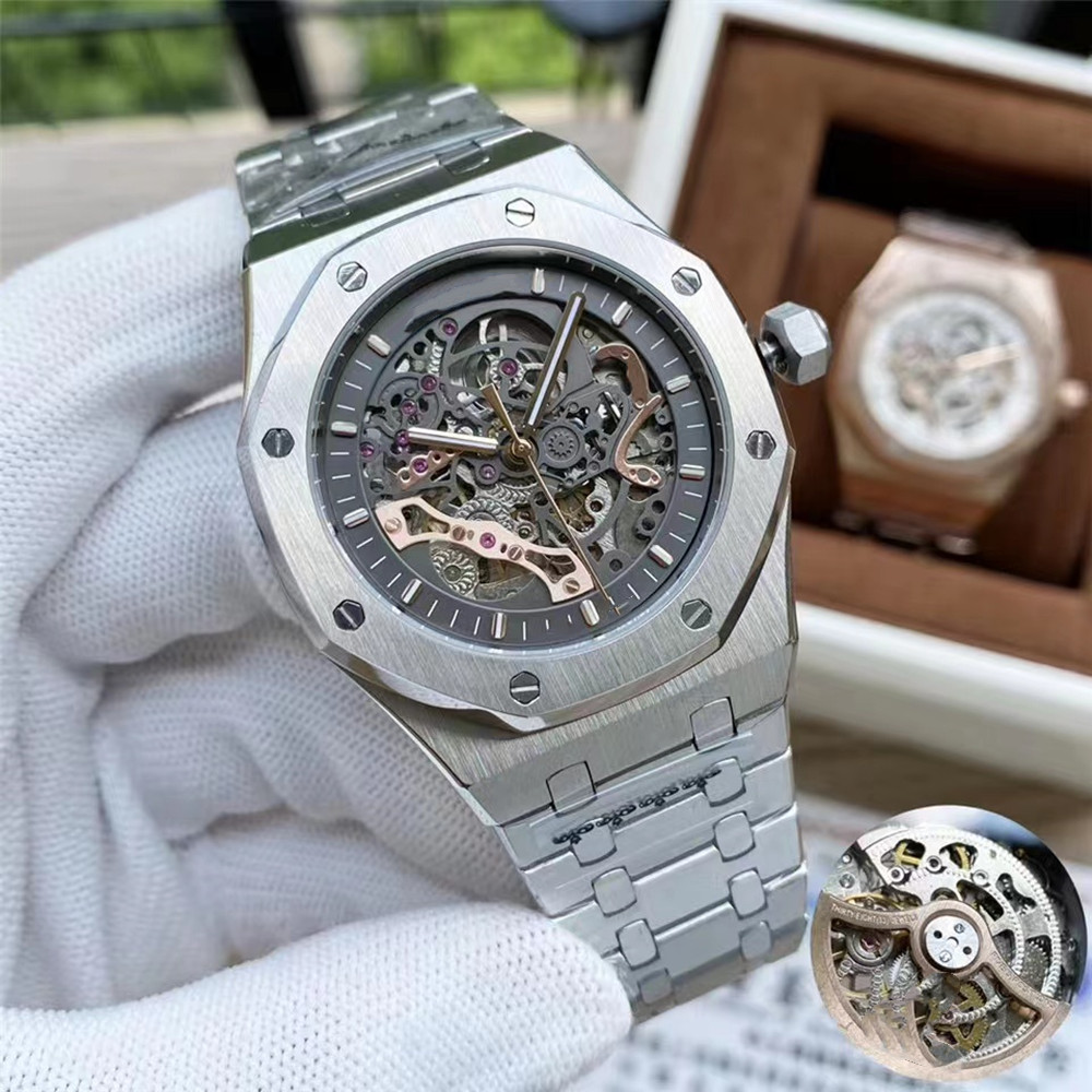 2023 high quality mens watch automatic chain mechanical movement watches stainless steel rose gold montre de luxe orologio reloj fashion APwatch