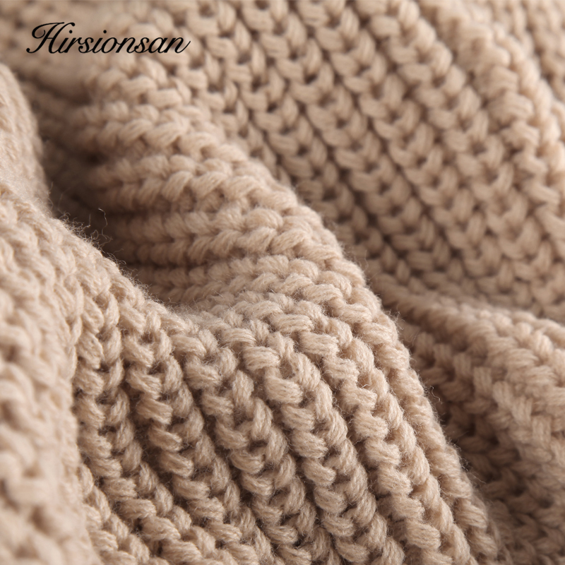 Womens Sweaters Hirsionsan Thicken Loose Sweater Women Elegant Autumn Winter Warm Oversized Knitted Pullovers Casual Cashmere Solid Female Tops 220906