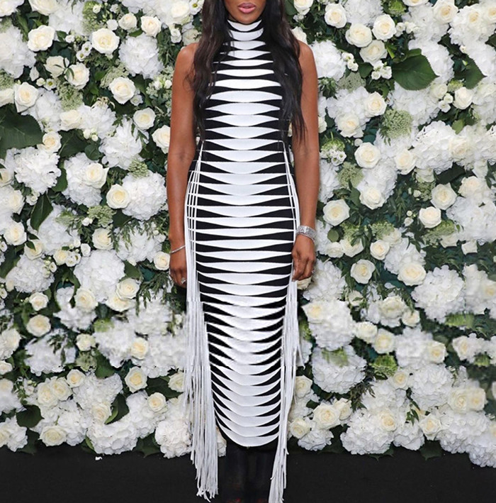 Jacquard fashion women lady maxi long dresses stripes tassels bandage bodycon dresses wholesale factory price SP0130