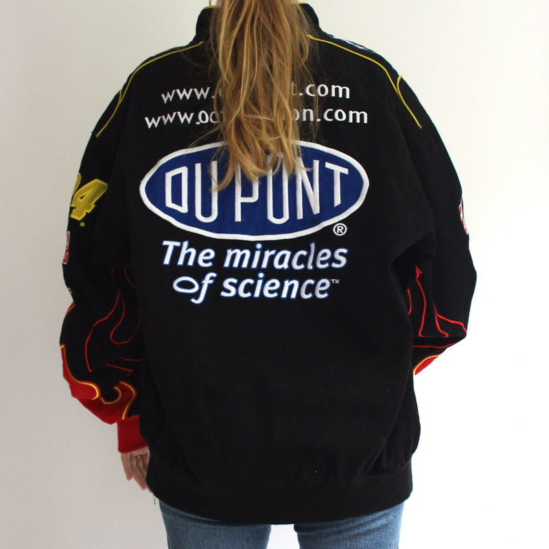 Womens Jackets Winter Clothes Women Jacket Coat Red Printed Zipper Long Sleeve Racing Jacket Women Vintage Sport Style Bomber Coat Women 220908