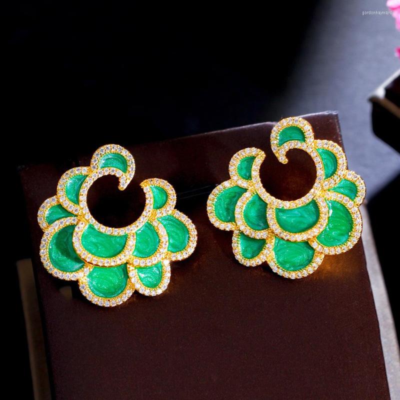 Dangle Earrings CWWZircons Geometric Multiple Green Enamel Flower Gold Plated Cubic Zircon Big Drop Chic Retro Wedding For Women CZ420
Dangle Earrings CWWZircons Geometric Multiple Green Enamel Flower Gold Plated Cubic Zircon Big Drop Chic Retro Wedding For Women CZ420