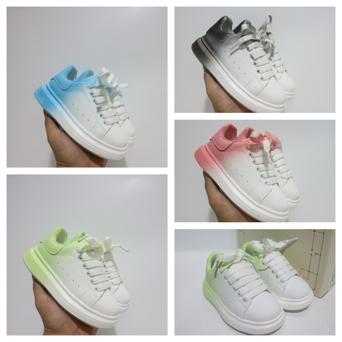 Boys girls Alexander Designer Sneakers kids children leather mc Shoe Queen casual Shoes White rainbow color Leather Lace Up Sneaker baby youth students trainer, Donot choose
Boys girls Alexander Designer Sneakers kids children leather mc Shoe Queen casual Shoes White rainbow color Leather Lace Up Sneaker baby youth students trainer, Donot choose