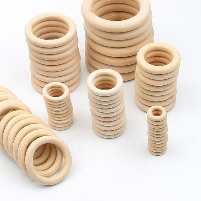 1000pcs lot 1570mm diy wooden beads connectors circles rings unfinished nat