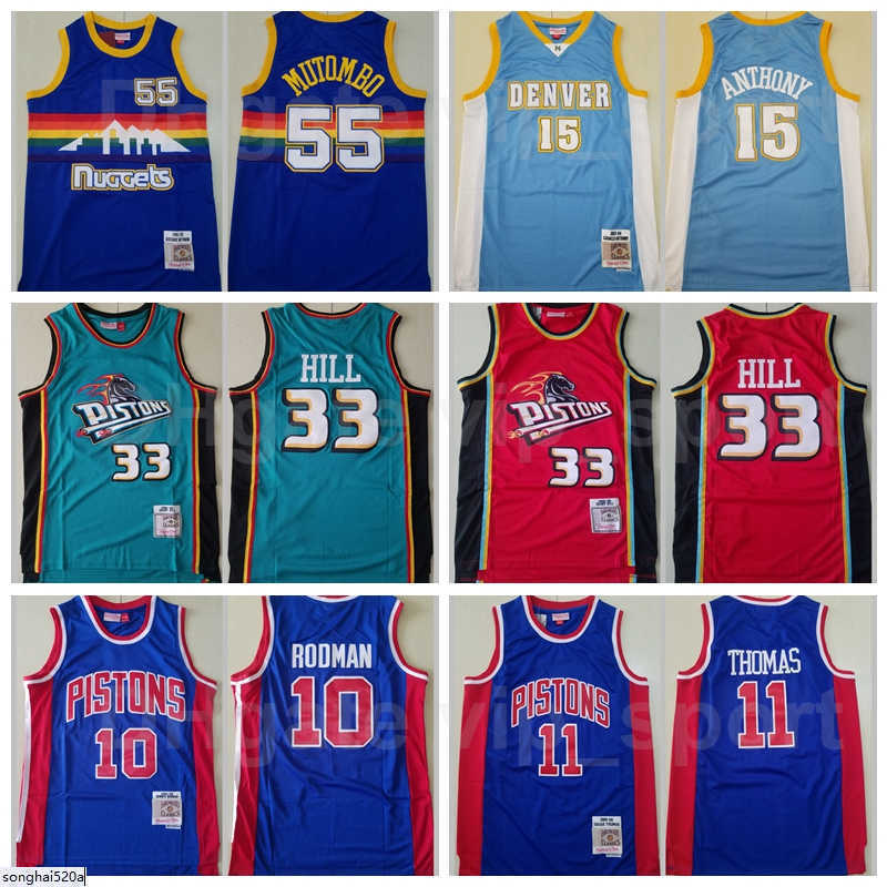 jersey Basketball Mitchell Ness Dikembe Mutombo Men nba's Jersey 55 Isiah Thomas 11 Dennis Rodman 10 Grant Hill 33 Carmelo Anthony 15 Blue White, 10 blue
jersey Basketball Mitchell Ness Dikembe Mutombo Men nba's Jersey 55 Isiah Thomas 11 Dennis Rodman 10 Grant Hill 33 Carmelo Anthony 15 Blue White, 10 blue