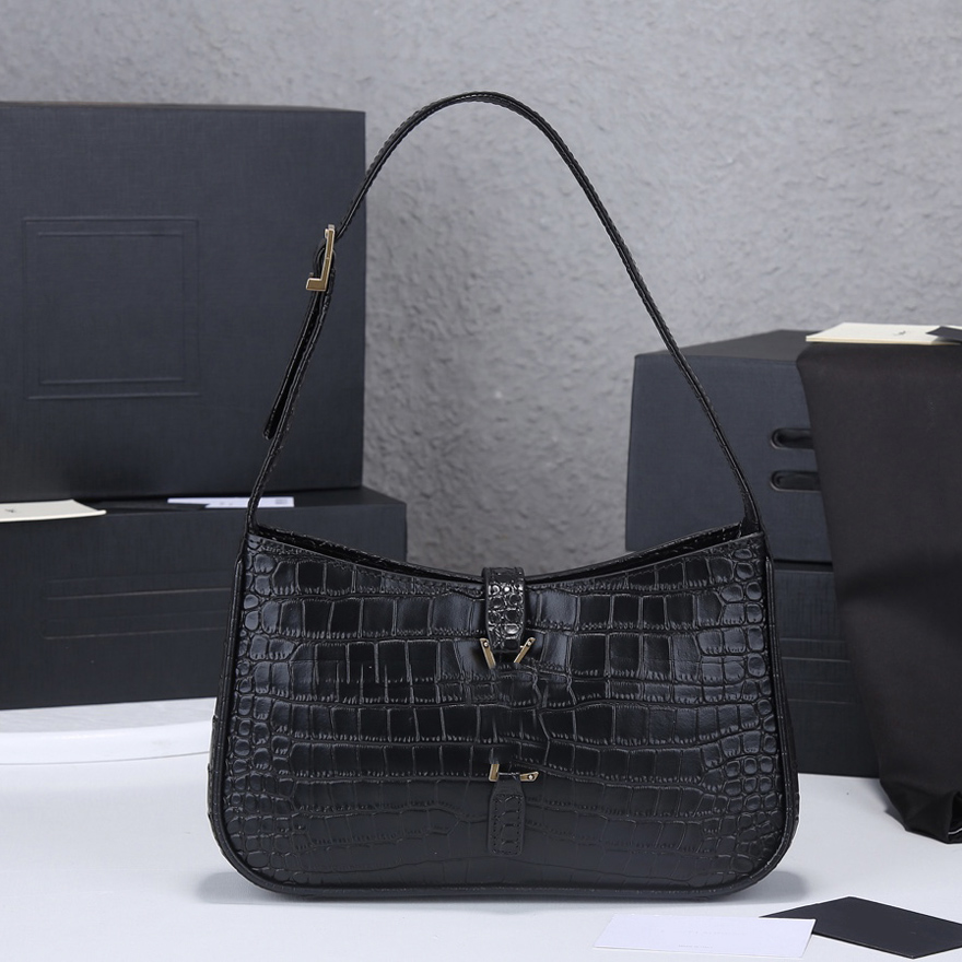 Luxury Women Shoulder Bags Fashion Designers underarm bag metal hasp Crossbody Bags Lady Alligator Leather Daily Storage Coin Purse Handbags, Black alligator
Luxury Women Shoulder Bags Fashion Designers underarm bag metal hasp Crossbody Bags Lady Alligator Leather Daily Storage Coin Purse Handbags, Black alligator