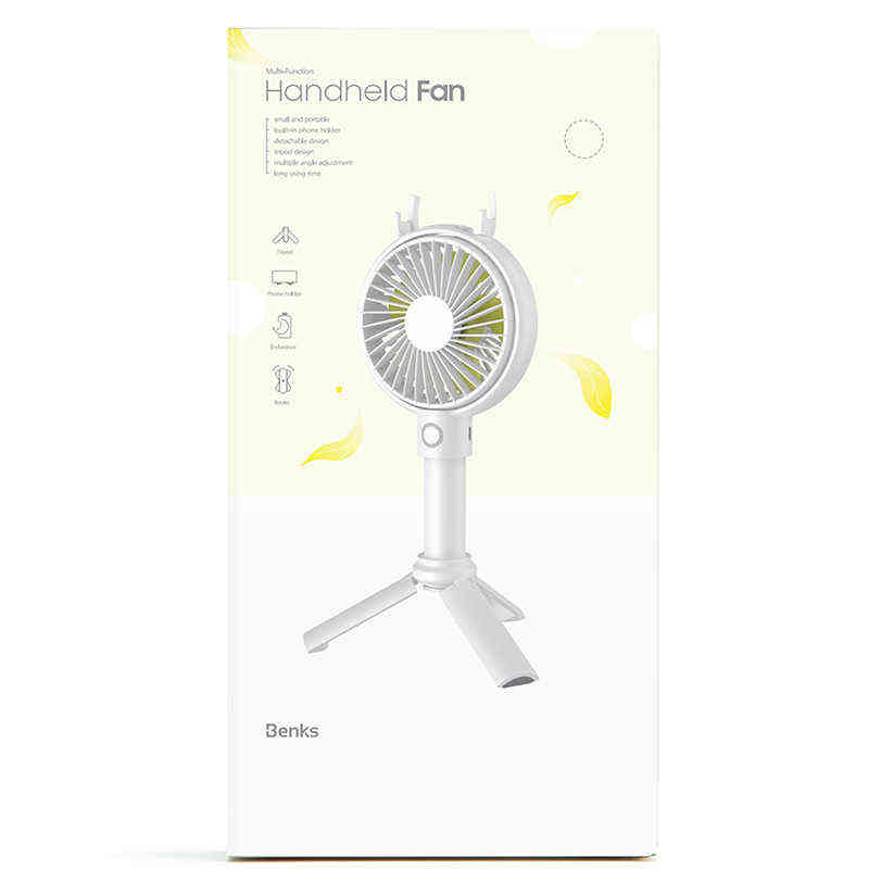 Electric Fans Benks Mini Desk Fan Portable Mobile Holder Fans Handheld Outdoor USB Fan Air Cooler Small Desktop Office Tripod Fan Rechargeable T220907