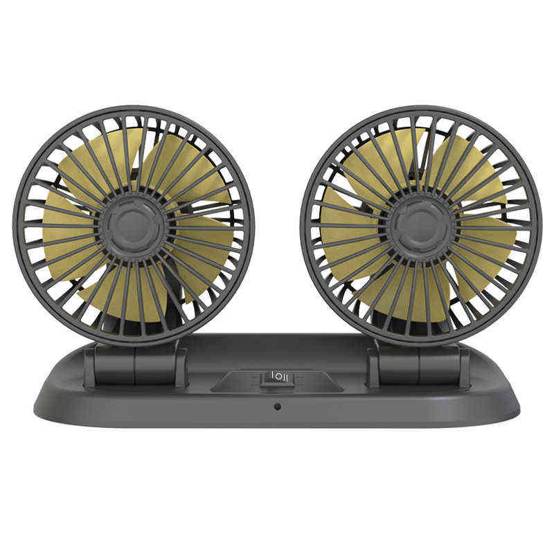 Electric Fans Car Double-Headed Folding Rotatable Head Creative Little Summer Cooling High Airflow T220907