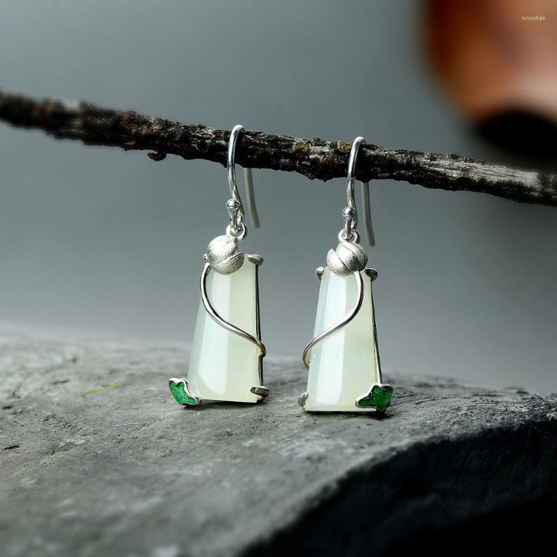 Dangle Earrings High Quality 925 Sterling Silver Drop Natural White Jade Woman Party Jewelry For Gift
Dangle Earrings High Quality 925 Sterling Silver Drop Natural White Jade Woman Party Jewelry For Gift