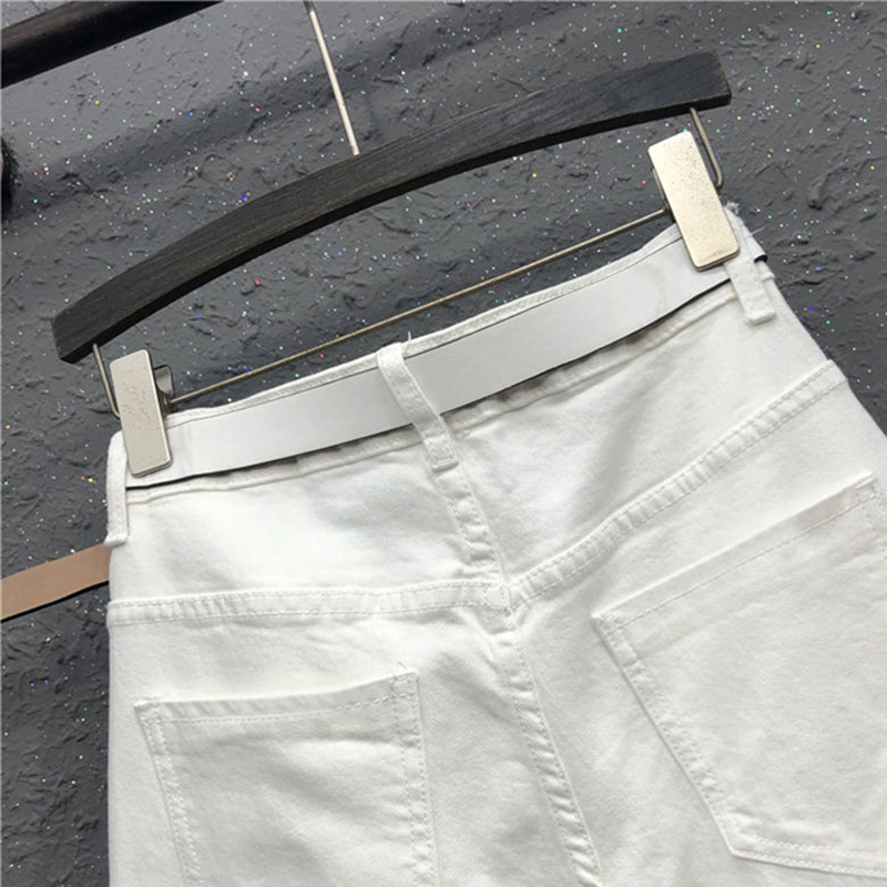 Women's Jeans Spring Summer Korea Fashion Women White Casual Denim Harem Pants Letter Patchwork cotton Loose Jeans S809 220908