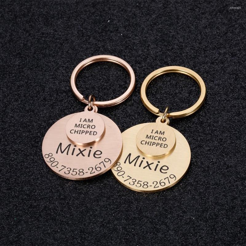 Keychains Personalized Dog Cat ID Tag Keychain I Am Microchipped Name Number Stainless Steel Keyring Pet Collar
Keychains Personalized Dog Cat ID Tag Keychain I Am Microchipped Name Number Stainless Steel Keyring Pet Collar