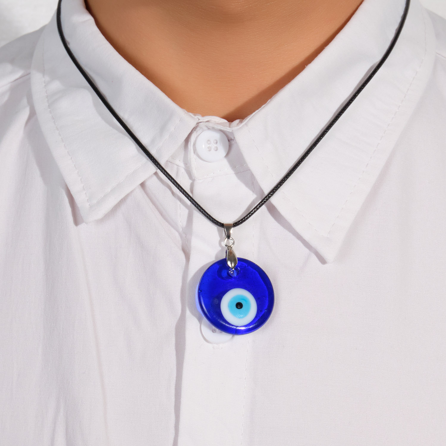 Simple Evil Eye Thin Pendant Women Necklace Fashion Gold Choker Ch