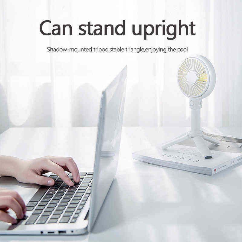 Electric Fans Benks Mini Desk Fan Portable Mobile Holder Fans Handheld Outdoor USB Fan Air Cooler Small Desktop Office Tripod Fan Rechargeable T220907