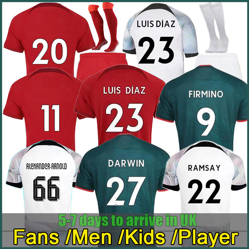 22 23 soccer jerseys season home away 3rd DARWIN 2022 2023 Mohamed Diogo Luis DIaz Alexander Arnold football kit tops shirts men kids kits uniform CARVALHO, 22/23 third
22 23 soccer jerseys season home away 3rd DARWIN 2022 2023 Mohamed Diogo Luis DIaz Alexander Arnold football kit tops shirts men kids kits uniform CARVALHO, 22/23 third