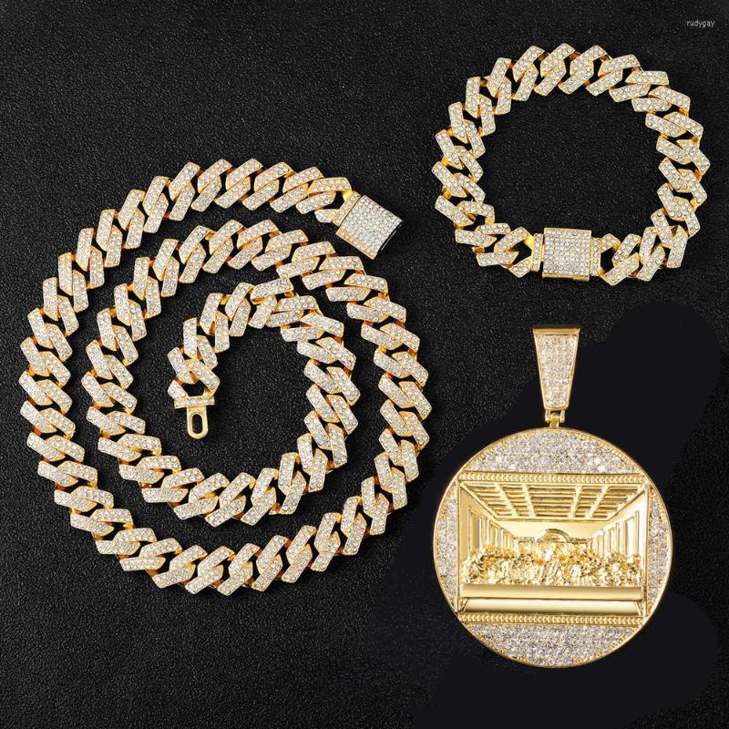 Pendant Necklaces Hip Hop Last Supper Iced Out Chain Necklace And Bracelet Men's Jewelry Men Gift
Pendant Necklaces Hip Hop Last Supper Iced Out Chain Necklace And Bracelet Men's Jewelry Men Gift
