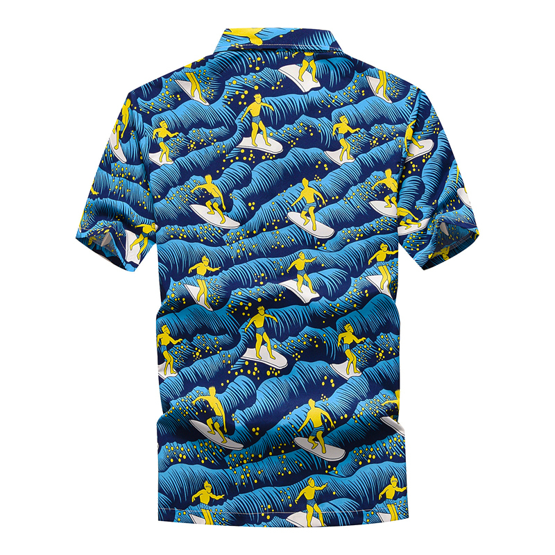 Men's Casual Shirts 26 Colors Summer Fashion Mens Hawaiian Shirts Short Sleeve Button Coconut Tree Print Casual Beach Aloha Shirt Plus Size 5XL 2
