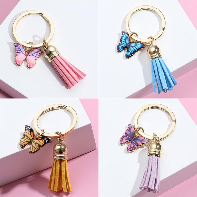 Keychains Leather Oil Drop Butterfly Key Ring Fashion Long Tassel Keychain Car Bag Hanging Pendant Ornaments Gift For Women Girls Trinket
Keychains Leather Oil Drop Butterfly Key Ring Fashion Long Tassel Keychain Car Bag Hanging Pendant Ornaments Gift For Women Girls Trinket
