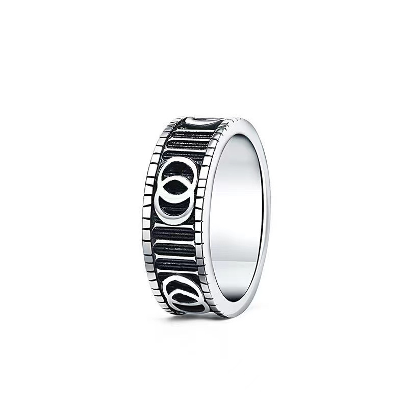 Fashion Band Ring 925 Silver Rings for Women Wedding Rings Men Designer Trendy Jewelry Width 4mm 6mm