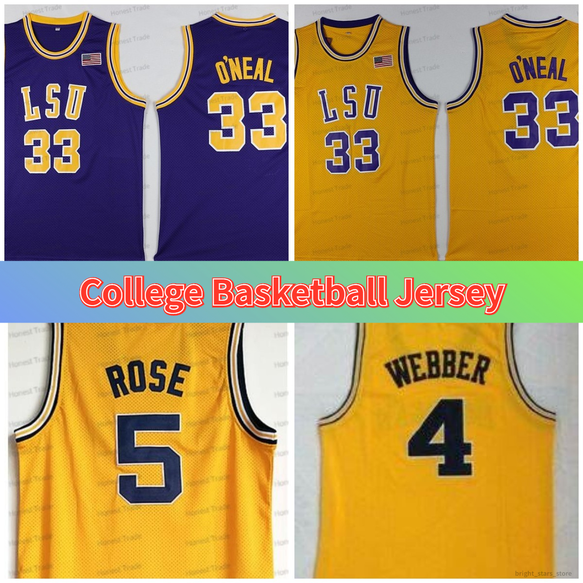 Michigan 4 Chris Webber Basketball Jersey 5 Jalen Rose NCAA LSU Tigers 33 Shaq Purple Yellow Neal Mens College Jersey, Men jersey
Michigan 4 Chris Webber Basketball Jersey 5 Jalen Rose NCAA LSU Tigers 33 Shaq Purple Yellow Neal Mens College Jersey, Men jersey