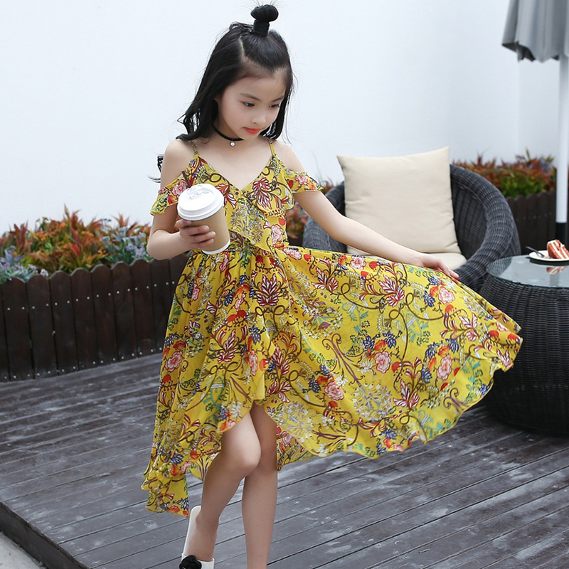 Girl's Dresses Aixinghao Girls Dress Bohemian Summer Dress For Girls Casual Girls Beach Sundress Teenage Kids Teen Clothes 6 8 10 12 Year 220908