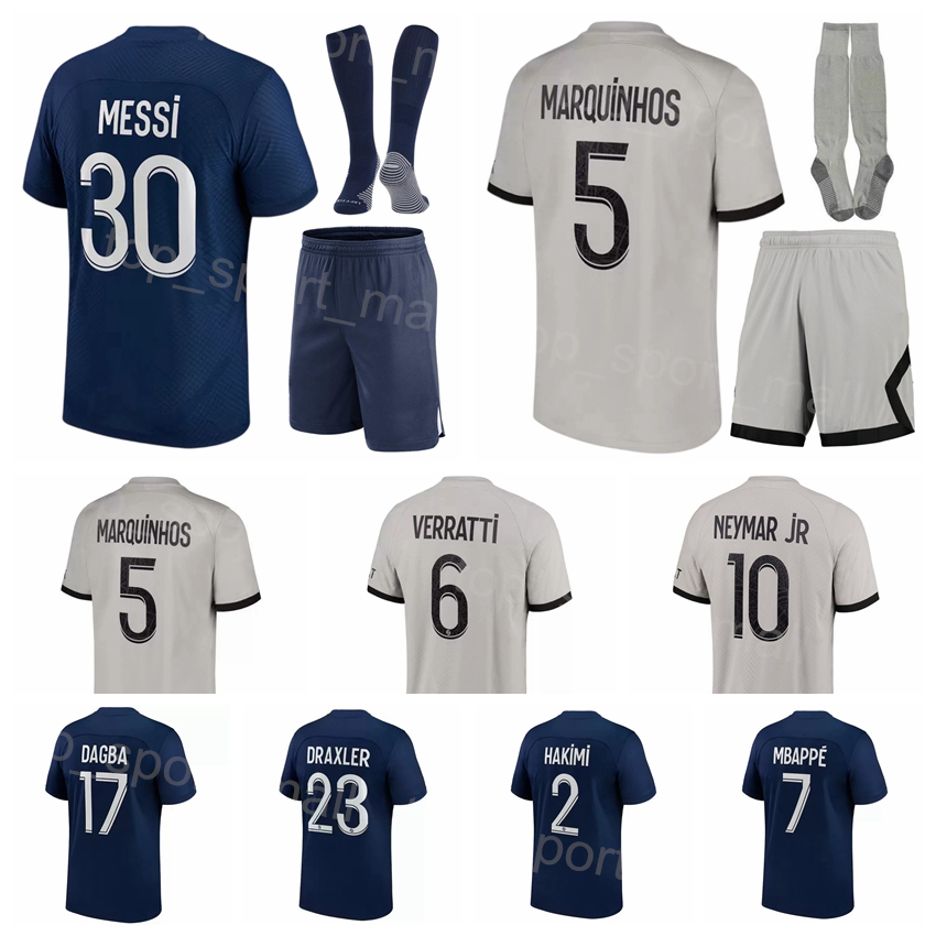22-23 Men Youth FC Club Soccer 30 Lionel M e s s i Jersey Set 7 Kylian Mbappe 2 Achraf Hakimi 8 Leandro Paredes 25 Nuno Mendes 6 Marco Verratti Football Shirt Kits White BaLi, Kids with patch
22-23 Men Youth FC Club Soccer 30 Lionel M e s s i Jersey Set 7 Kylian Mbappe 2 Achraf Hakimi 8 Leandro Paredes 25 Nuno Mendes 6 Marco Verratti Football Shirt Kits White BaLi, Kids with patch