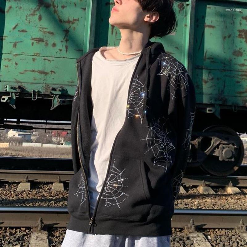 Men' Hoodies Rhinestones Web Men Y2k Sweater Spot Zip Up Hoodie Gothic Fleece And Women Autumn Winter Oversize Sports, 617-black
Men' Hoodies Rhinestones Web Men Y2k Sweater Spot Zip Up Hoodie Gothic Fleece And Women Autumn Winter Oversize Sports, 617-black