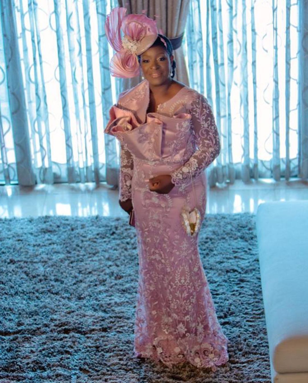 Arabic Aso Ebi Pink Mermaid Prom Dresses Lace Beaded Evening Formal Party Second Reception Birthday Engagement Gowns Dress ZJ 6660306