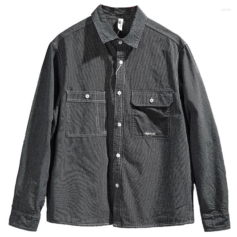 Men's Jackets European And American High Street Cowboy Men's Large Shirt Vertical Stripe Top Loose Spring Autumn Simple Coat, Black
Men's Jackets European And American High Street Cowboy Men's Large Shirt Vertical Stripe Top Loose Spring Autumn Simple Coat, Black