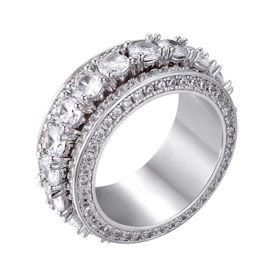 Size 7-12 5Row Men Rotatable Rotate Iced Out Ring Gold Silver Color Cubic Zircon HipHop Jewelry262n
Size 7-12 5Row Men Rotatable Rotate Iced Out Ring Gold Silver Color Cubic Zircon HipHop Jewelry262n