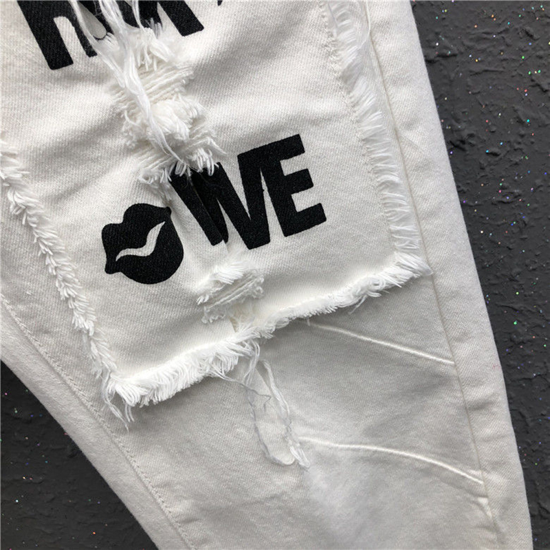 Women's Jeans Spring Summer Korea Fashion Women White Casual Denim Harem Pants Letter Patchwork cotton Loose Jeans S809 220908