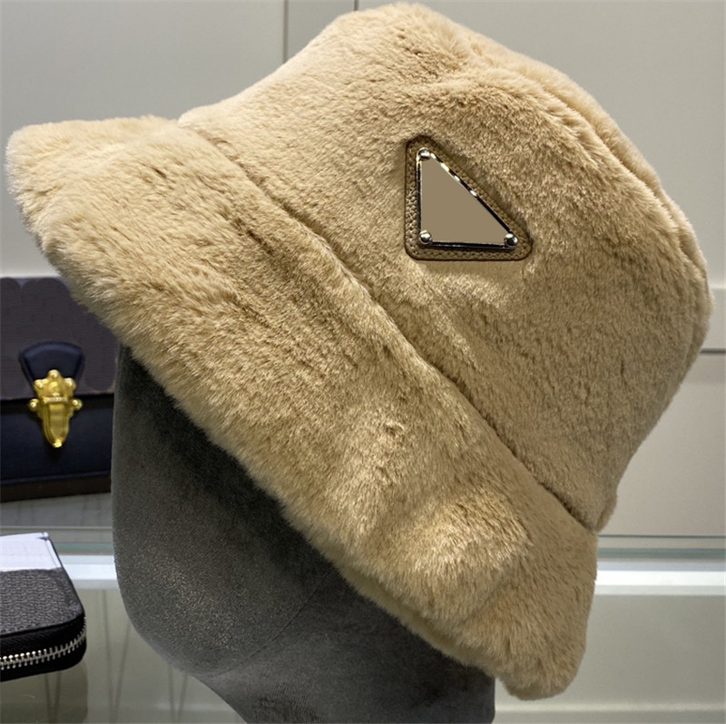 Fashion Teddy Bucket Hat Women Designer Casual Beanies Fluffy Fisher Hats Winter Fuzzy Caps Luxurys Designers Bucket Leisure Warm Cap 2022
