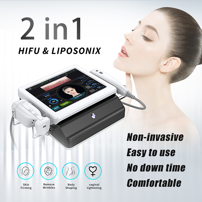 SMAS Focused Ultrasound 2 in 1 Slimming 7d HIFU Anti-Aging Face Lift Spa Machine Wrinkle Removal Body Skin Tightening Machine