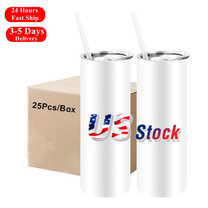 US warehouse 20oz Sublimation Tumblers Blanks Stainless Steel Double Wall Insulated Coffee Mugs Drinking Cups Outdoor Water Bottles With Straw and Lids, White
US warehouse 20oz Sublimation Tumblers Blanks Stainless Steel Double Wall Insulated Coffee Mugs Drinking Cups Outdoor Water Bottles With Straw and Lids, White