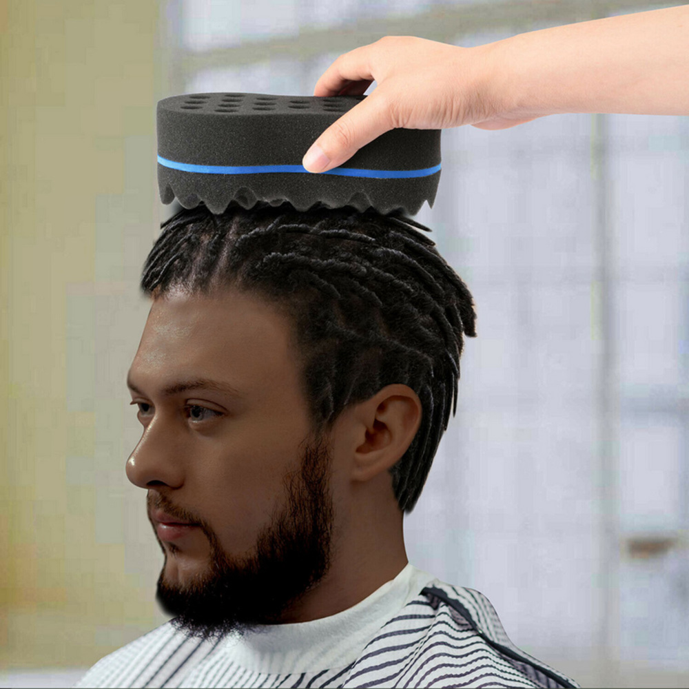 Double Sides Twist Hair Brush Sponge Brush For Natural Afro Coil Twist Curls Coil Braids Wave Dread Sponge Brushes Hair Styling Tools