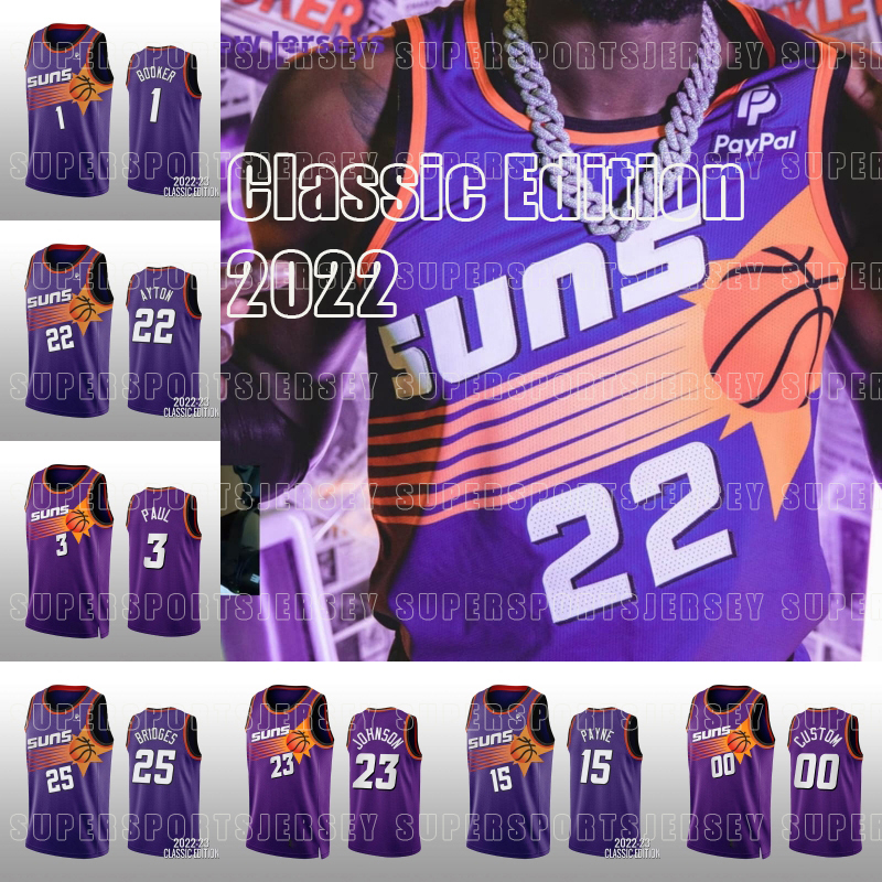 Custom Suns Basketball Jerseys 2022 Purple Classic Devin Booker Deandre Ayton Chris Paul Mikal Bridges Cameron Johnson Payne Frank Kaminsky Stitched, White
Custom Suns Basketball Jerseys 2022 Purple Classic Devin Booker Deandre Ayton Chris Paul Mikal Bridges Cameron Johnson Payne Frank Kaminsky Stitched, White
