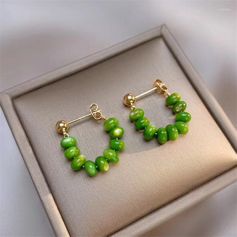 Hoop Earrings Korean Fashion Green Opals For Women Girls 2022 Luxury Dangle Statement Wedding Jewelry Brincos Gift
Hoop Earrings Korean Fashion Green Opals For Women Girls 2022 Luxury Dangle Statement Wedding Jewelry Brincos Gift