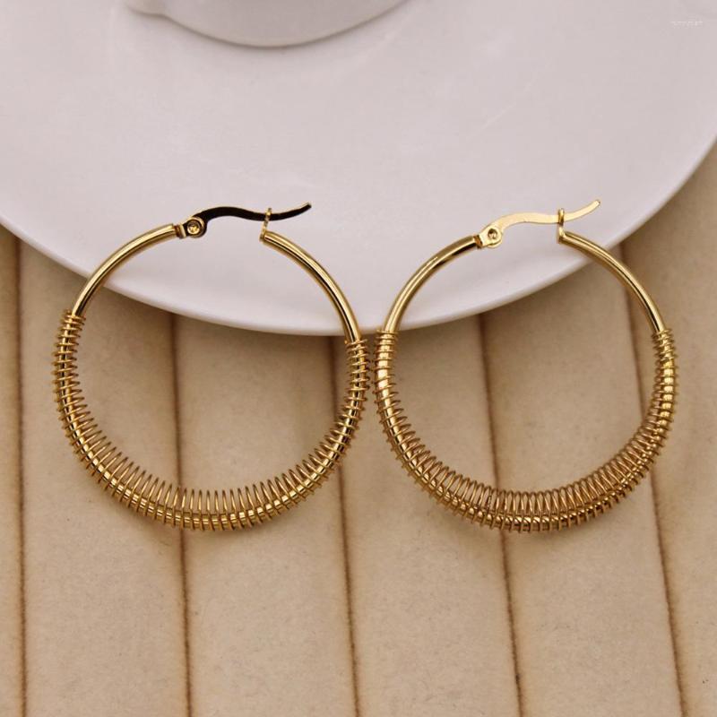 Hoop Earrings Fashion Trendy For Women's Earring Gold Plate Round Wedding Jewelry Gift Accessories
Hoop Earrings Fashion Trendy For Women's Earring Gold Plate Round Wedding Jewelry Gift Accessories